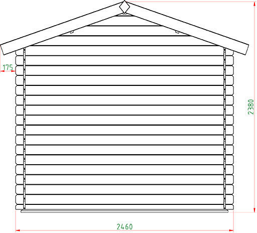 Depozit De Grădină Din Lemn M2.46xL2.46xÎ2.38m