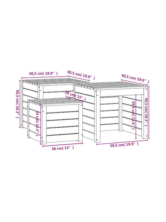 vidaXL Outdoor Storage Box Gray L50.5xW50.5xH46.5cm