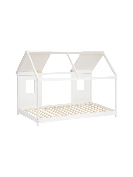 Hut Kinderbett Einzeln Weiß für Matratze 90x190cm