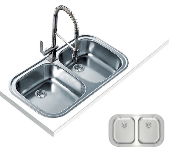 Teka Stylo 2C Ένθετος Inox Μ83xΠ48.5cm