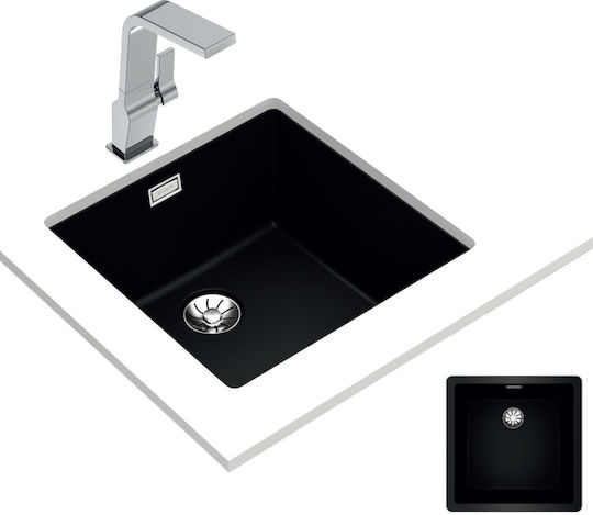 Teka Radea R10 40.40 M-TG 115230048 Drop-In Spüle aus Verbundgranulat B45.6xT45.6cm Carbon Black