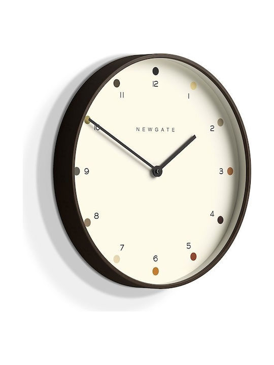 Newgate Silent Wall Clock Wooden Black Ø40cm