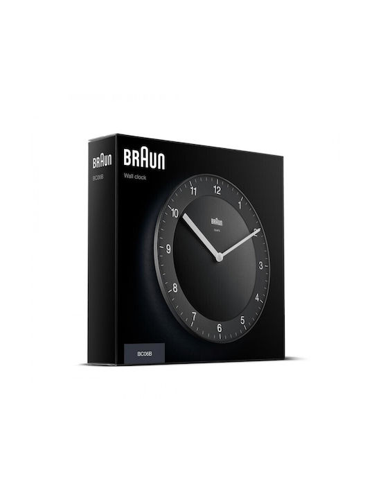 Braun BC 06 B Ρολόι Τοίχου Μεταλλικό Μαύρο Ø20cm