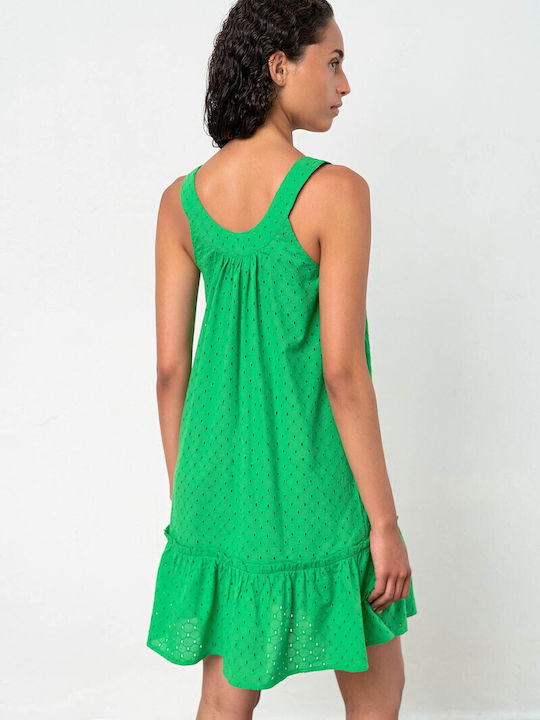 Vamp Feminin Scurt Rochie de Plajă Verde