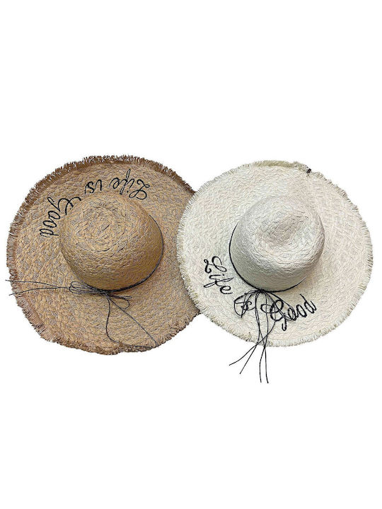 Summertiempo Wicker Women's Floppy Hat Brown