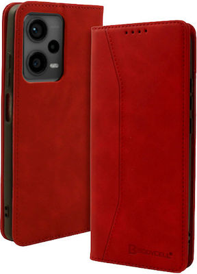 Bodycell Leather Book Δερματίνης Κόκκινο (Redmi Note 12 Pro 5G)