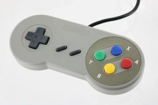 Optum SNES Retro Ενσύρματο Gamepad για PC Λευκό