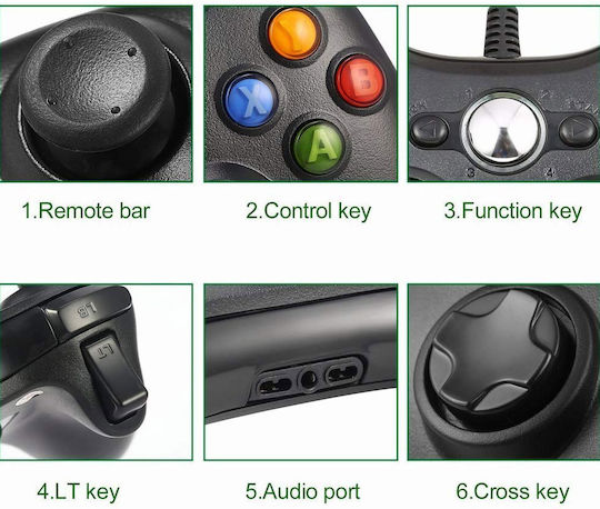 Microsoft Jamswall Ενσύρματο Gamepad για PC / Xbox 360 Μαύρο