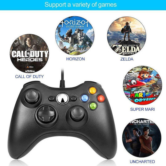 Microsoft Jamswall Ενσύρματο Gamepad για PC / Xbox 360 Μαύρο
