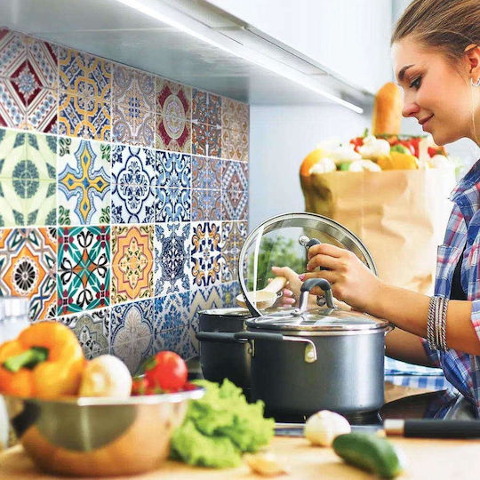 Dekorativer Aufkleber Wand Azulejos L 1Stück 65x47cm Ango Dekorativer Aufkleber Wand Azulejos L 1Stück 65x47cm Ango