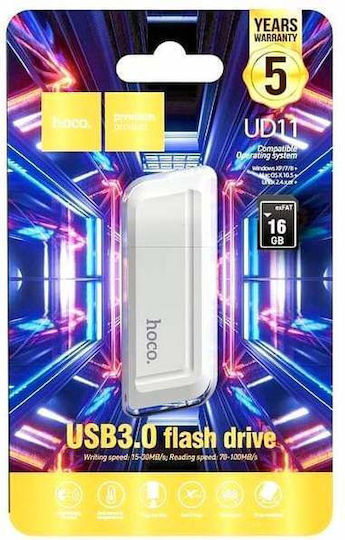Hoco UD11 16GB USB 3.0 Stick Λευκό