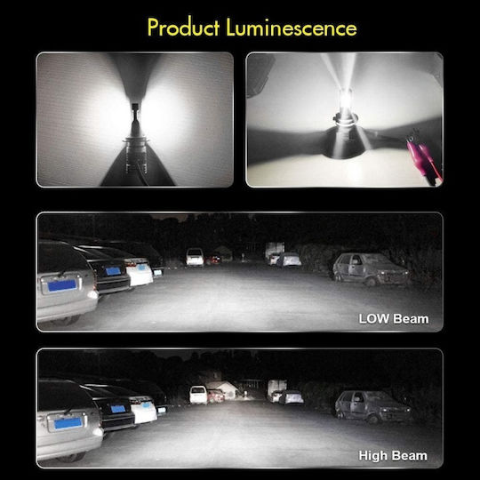 Lamps Car H4 LED 6500K Cold White 12V 50W 2pcs
