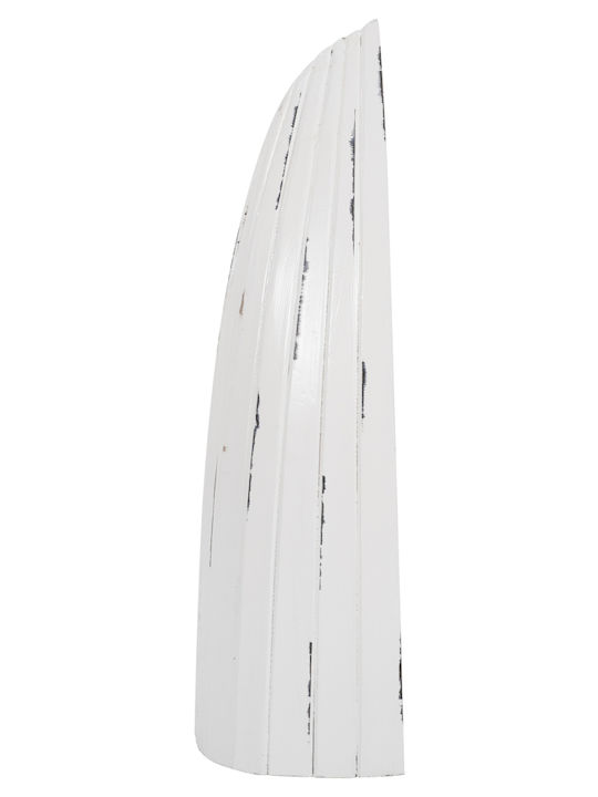 HomeMarkt Freistehend Flaschenhalter Hölzernes für 25 Flaschen Weiß 56x42x200εκ.