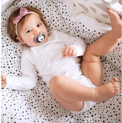 Lovi Baby Πιπίλες Σιλικόνης για 18+ μηνών Salt & Pepper Γκρι - Λευκό 2τμχ