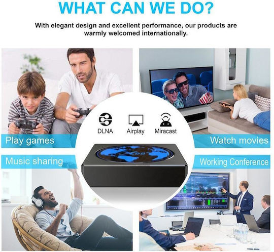 TV Box X98 Mini 4K UHD με WiFi USB 2.0 4GB RAM και 32GB Αποθηκευτικό Χώρο με Λειτουργικό Android 11.0