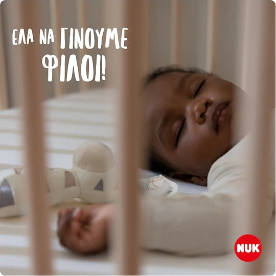 Nuk Πιπίλα Σιλικόνης Little Friend για 0-6 μηνών Ζέβρα