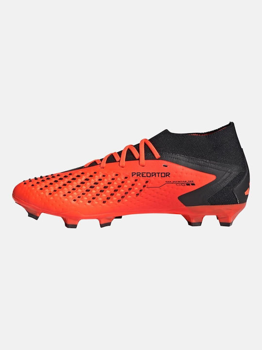 Adidas Predator Accuracy.2 High Football Shoes FG with Cleats Team Solar Orange / Core Black