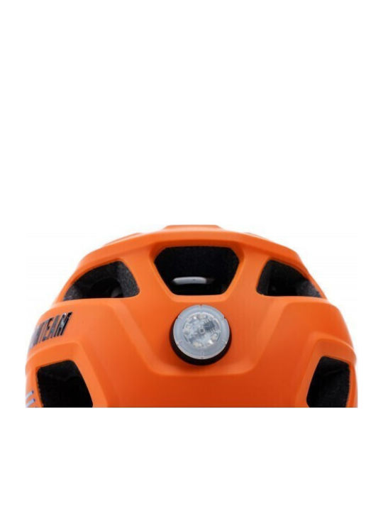 CUBE Linok II X Actionteam Kids' Helmet for Mountain Bike Orange with MIPS Protection & LED Light