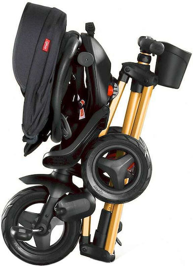 Q Play Nova Foldable Kids Tricycle with Parental Handle for 6 Months Black