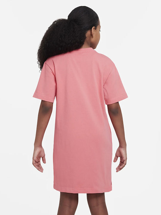 Nike Παιδικό Φόρεμα Κοντομάνικο Κοραλί