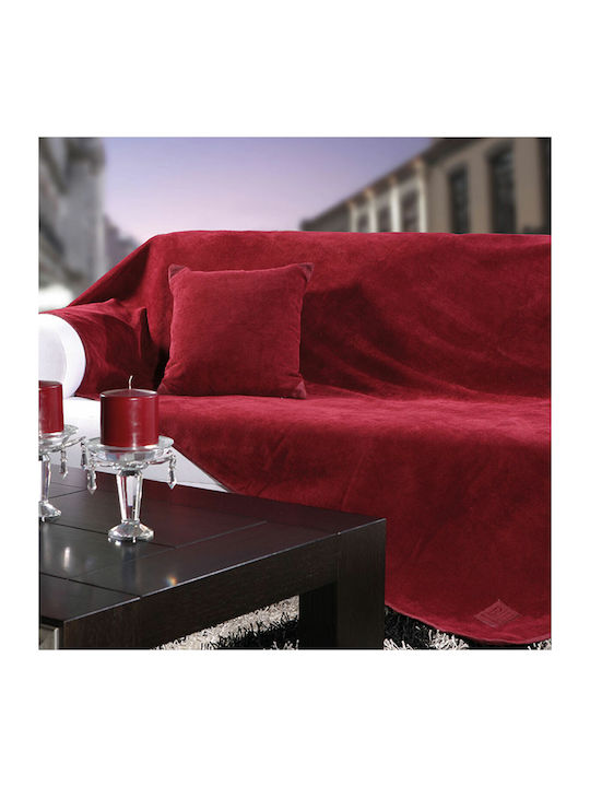 Beauty Home Künstlerisches Sesselüberwurf Samtig 170x180cm Rot