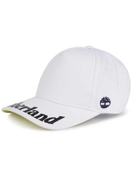Timberland Παιδικό Καπέλο Jockey Υφασμάτινο Λευκό