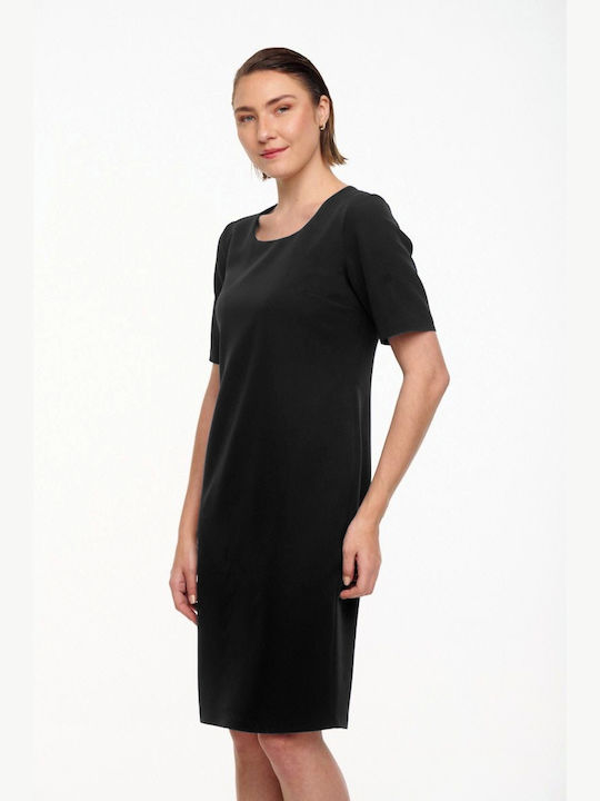 Damenkleid Sommer Midi Schwarz