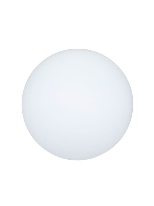 Atmosphera Outdoor Floor Lamp Globe LED for Exterior Space with Warm White Light IP44 White
