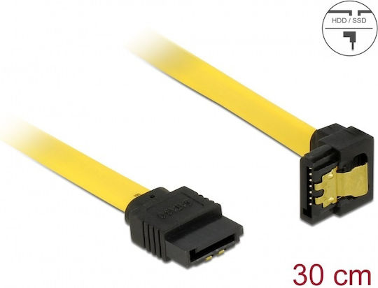 DeLock 7-Pin SATA III - 7-Pin SATA III Cable 30cm Κίτρινο (82806)
