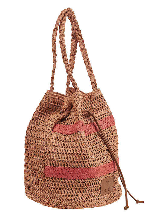 Verde Wicker Beach Bag Orange