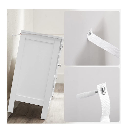 Vasagle Waschtisch ohne Waschbecken L90xB30xH60cm Weiß