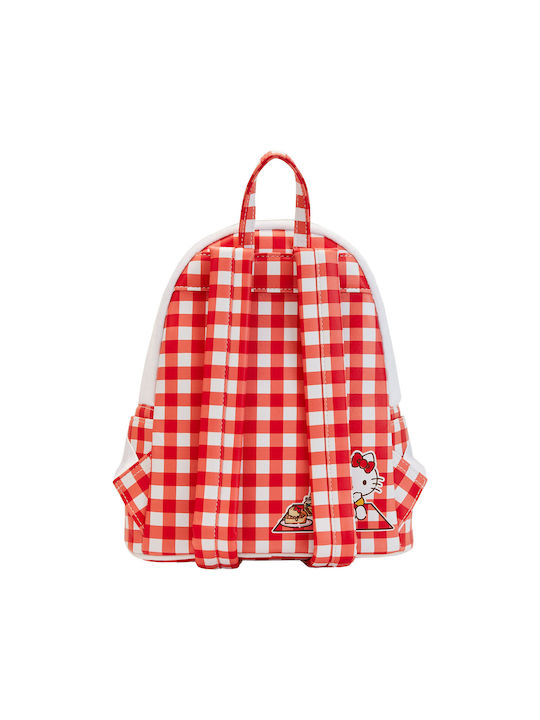 Loungefly Hello Kitty Gingham Kinder Rucksack Rucksack Bunt 21.6cmx10.6cmx28cmcm