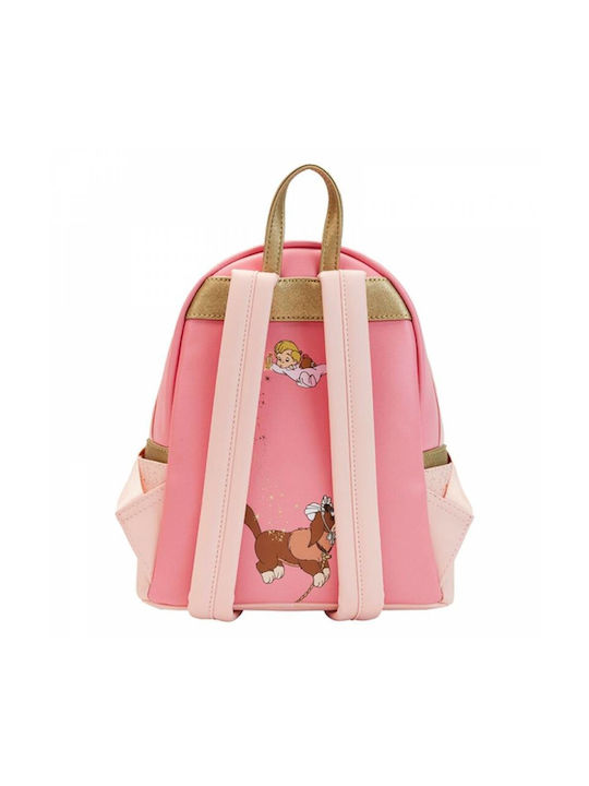 Loungefly Peter Pan You Can Fly 70th Anniversary Kids Bag Backpack Pink 17.8cmx8.9cmx24.1cmcm