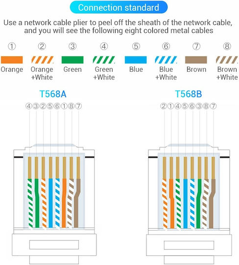 Vention RJ-45 male Connector 10pcs