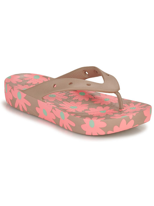 Crocs Frauen Flip Flops in Beige Farbe