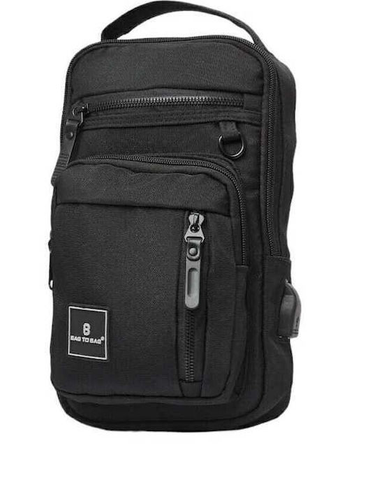 Herrentasche Schulter / Crossbody Schwarz