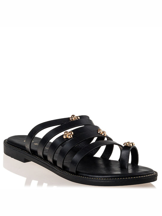 Envie Shoes Women's Flat Sandals in Black Color