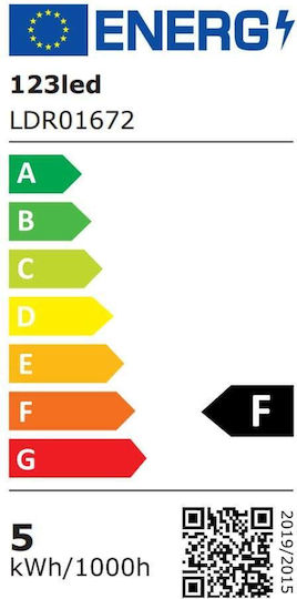 123led Λάμπα LED 4.5W για Ντουί E27 Θερμό Λευκό 470lm Dimmable