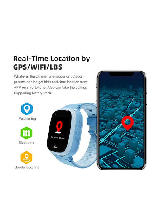 motto4u Kids Digital Watch with Rubber/Plastic Strap Light Blue