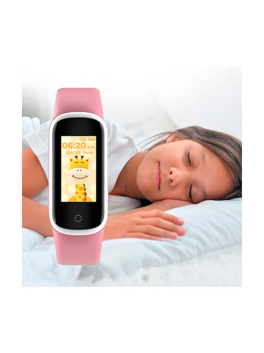 Ceas Smart pentru Copii cu Brățară de Cauciuc/Plastic Roz