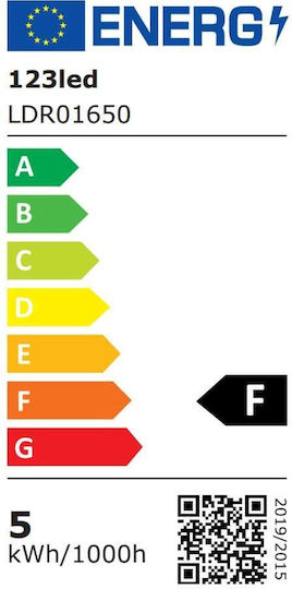 123led Λάμπα LED 4.5W για Ντουί GU10 Θερμό Λευκό 345lm Dimmable