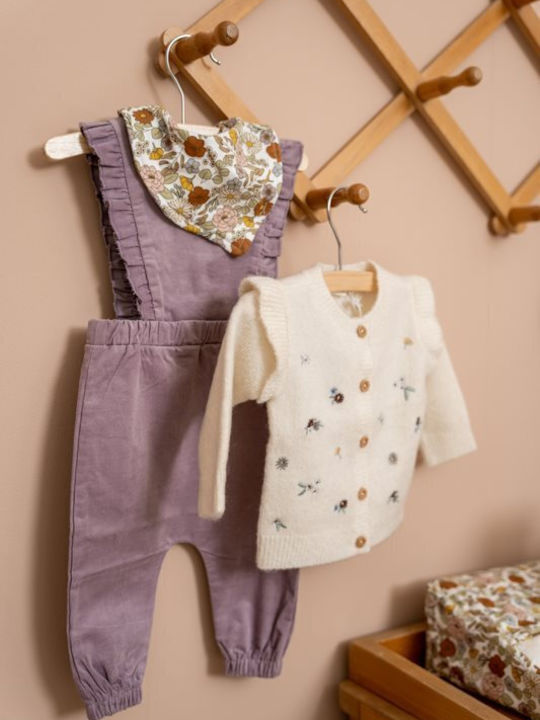 Little Dutch Girls Corduroy Jumpsuit Purple