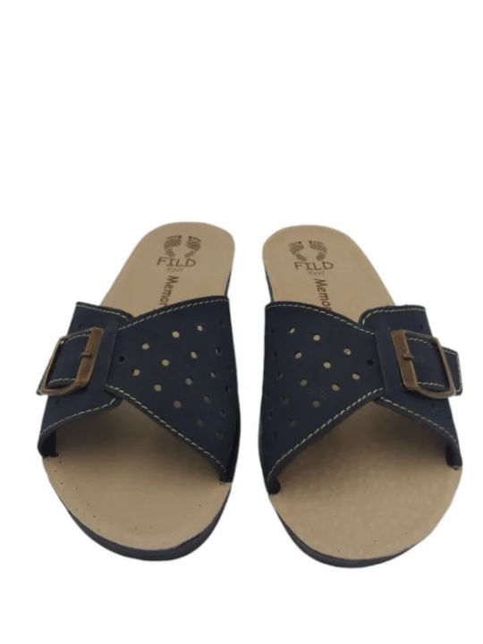 Lory 1 Women's Flat Sandals in Navy Blue Color