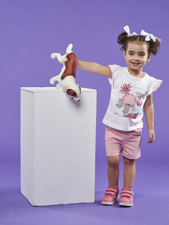 Kinder-Set mit Shorts Sommer 2Stück Weiß
