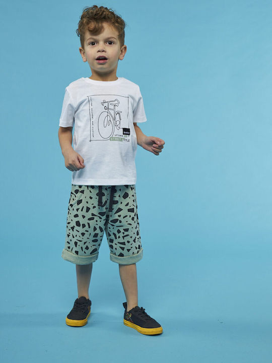 Kinder-Set mit Shorts Sommer 2Stück Weiß