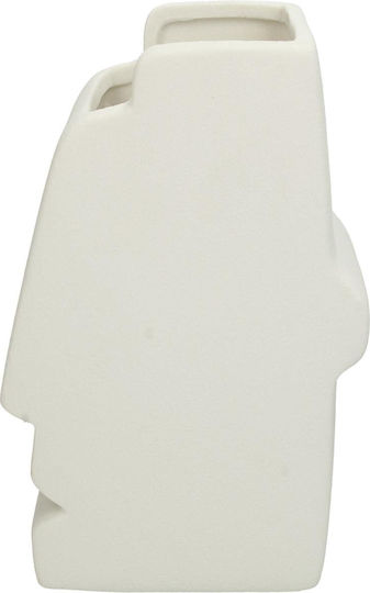 ArteLibre Vază Decorativă Ceramică Alb 13.5x8.5x15.3cm 1buc