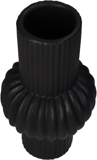 ArteLibre Βάζο Κεραμικό Μαύρο Φ16xΥ29.5cm ArteLibre Βάζο Κεραμικό Μαύρο Φ16xΥ29.5cm