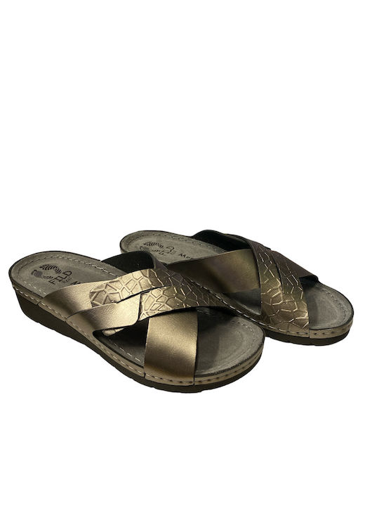 FIELD IBIZA-2103 LEATHER SLIPPER, STEEL