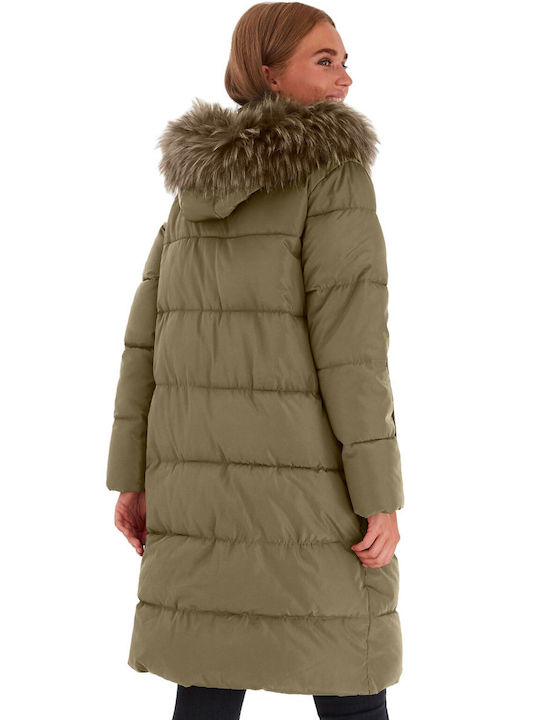 BYOUNG 'ABELONE' PUFFER JACKET FOR WOMEN 20808448-80166 (80166/OLIVE NIGHT)