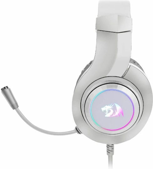 Redragon H260 Hylas Over Ear Gaming Headset με σύνδεση 2x3.5mm / USB Λευκό